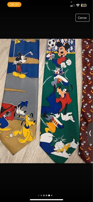 Corbatas Disney lote 6 corbatas