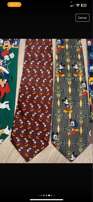 Corbatas Disney lote 6 corbatas
