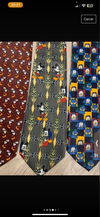 Corbatas Disney lote 6 corbatas