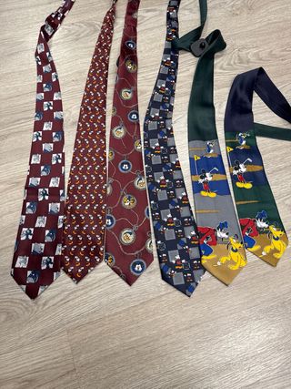 Corbatas Disney lote 6 corbatas