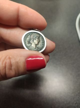 Colgante plata moneda romana autentica