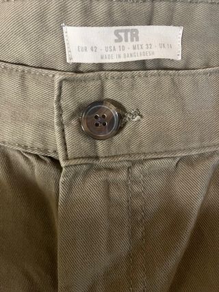 Pantalon cargo verde militar