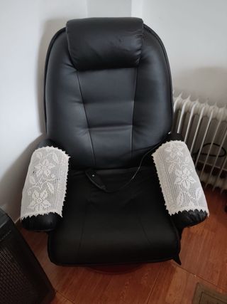 Sillón de masajes eléctrico negro