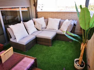 Cojines sofá palet terraza jardín exterior