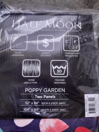 Set di tende oscuranti con papaveri