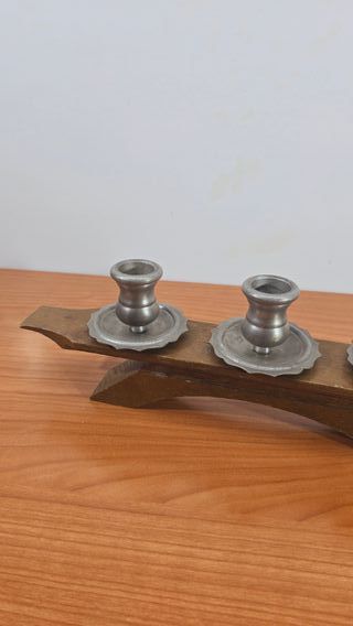 CANDELABRO PARA 3 VELAS RÚSTICO