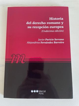 Libro Historia del derecho romano