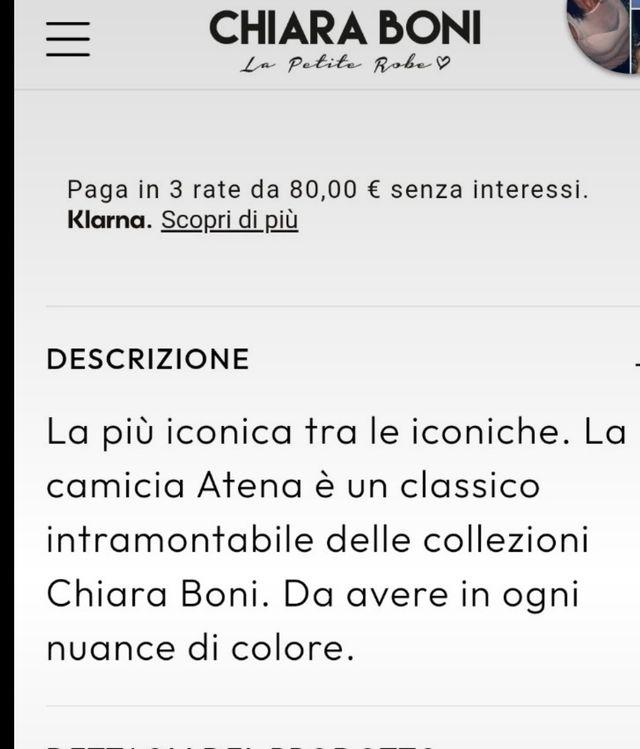 Camicia athena di Chiara Boni