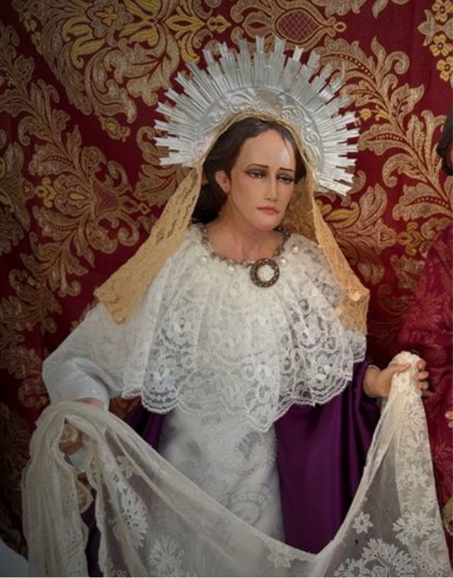 Virgen de vestir dolorosa de 65cm.