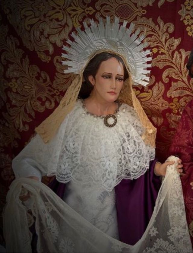 Virgen de vestir dolorosa de 65cm.