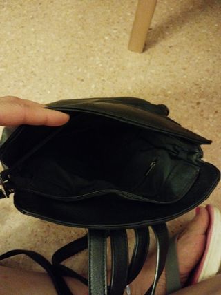 Mochila polipiel negro tipo mi sako