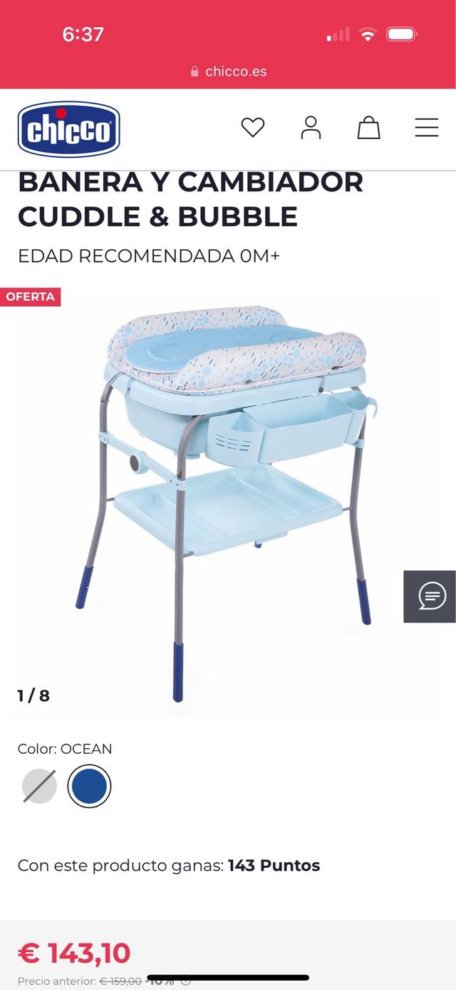 Bañera cambiador como nueva