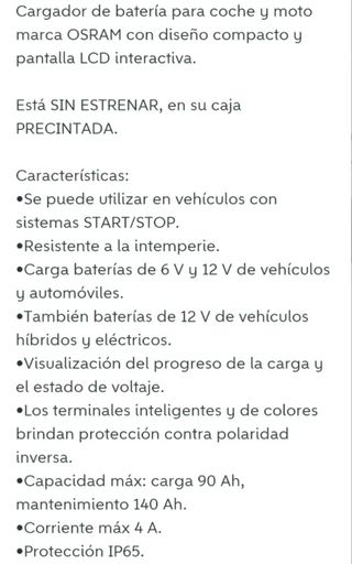 Cargador de batería Osram