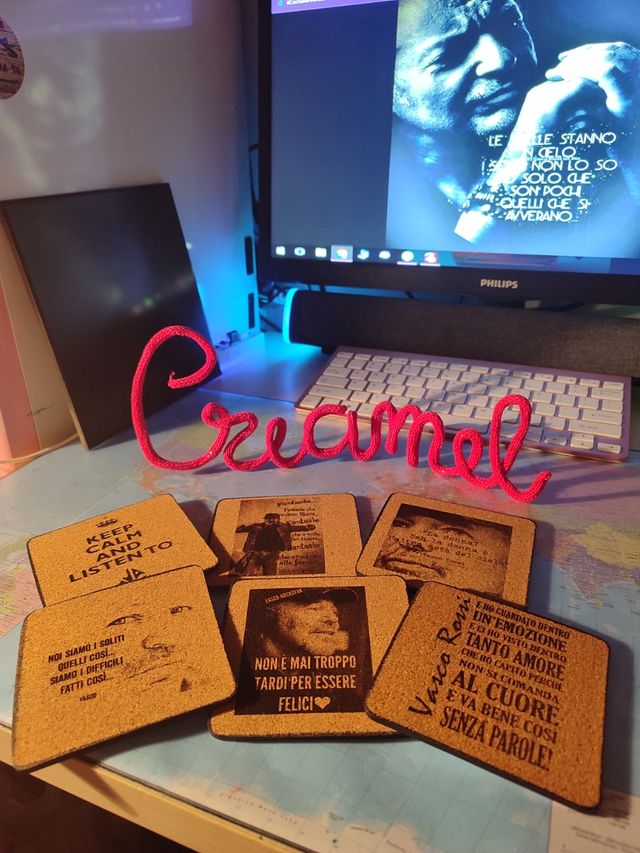 Set 6 sottobicchieri Vasco Rossi