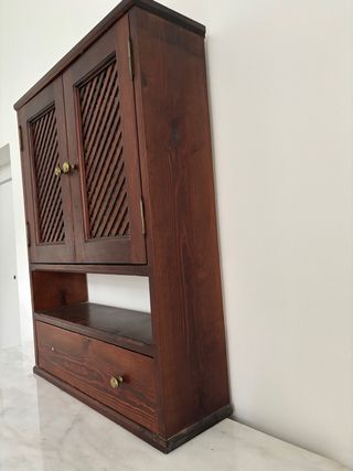 Mueble para colgar madera maciza. baño dormitorio