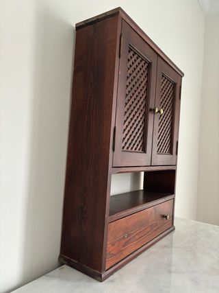 Mueble para colgar madera maciza. baño dormitorio