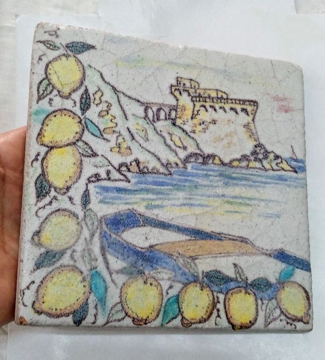 Antica mattonella vietrese Maiori 16x16