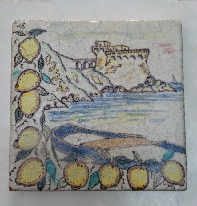 Antica mattonella vietrese Maiori 16x16