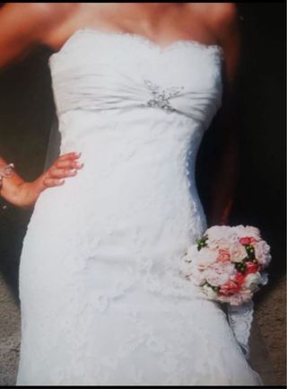 Vestido de novia PRONOVIAS corte sirena y encaje