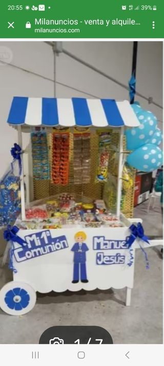 Carrito de chuches para celebraciones