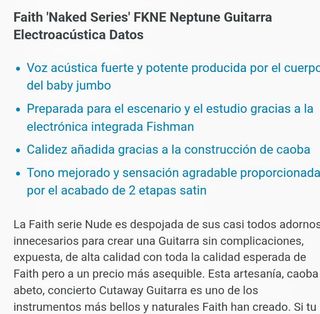 Guitarra FAITH NAKED Neptune FKNE