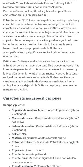 Guitarra FAITH NAKED Neptune FKNE