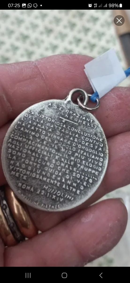 Pendente Benito Mussolini