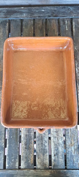 Cazuela barro rectangular