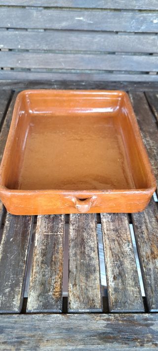 Cazuela barro rectangular