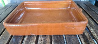 Cazuela barro rectangular