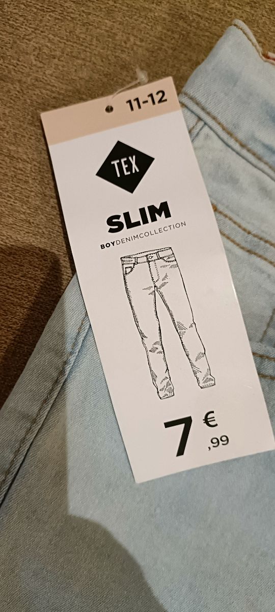 Pantalón tejano slim talla 11-12