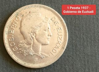 1 Peseta 1937 - Gobierno de Euzkadi 