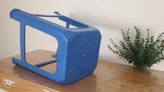 Taburete azul escalera nuevo