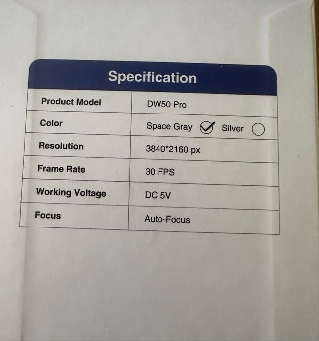 Webcam Depstech 4k AF UHD