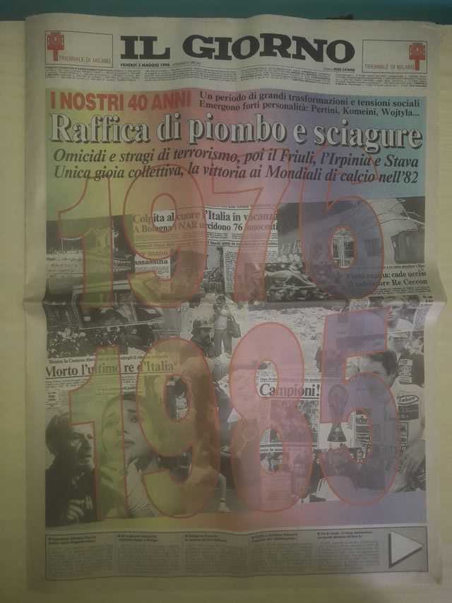 Il Giorno: Venerdì 3 Maggio 1996