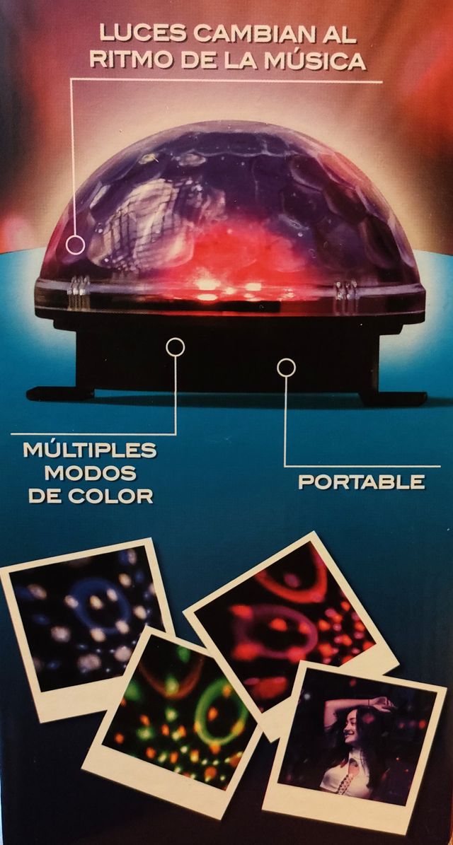 lampara led disco portatil