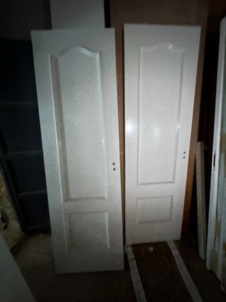 HOJAS PUERTAS DE MADERA - VIDRIO LACADA BLANCAS -