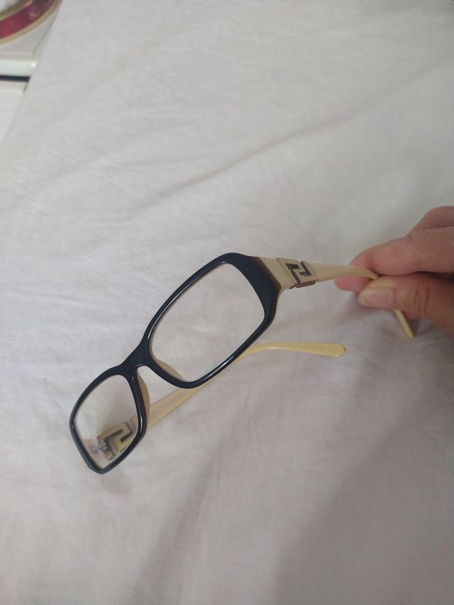 Montatura per occhiali bicolore nero/pan