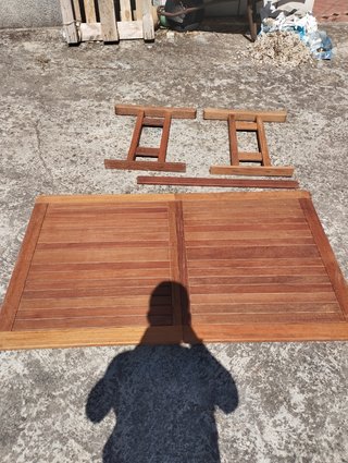 Mesa patio de madera