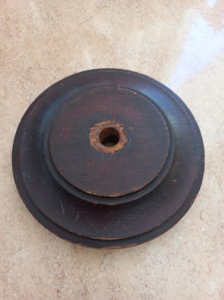 Adorno madera peana pedestal antiguo