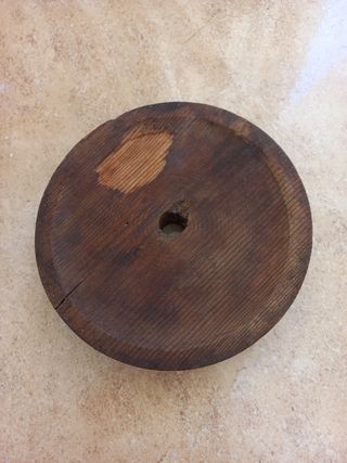 Adorno madera peana pedestal antiguo