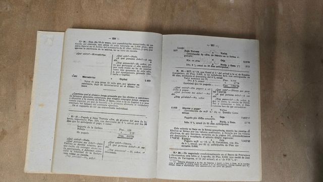 Libro antiguo "Teneduría de Libros"