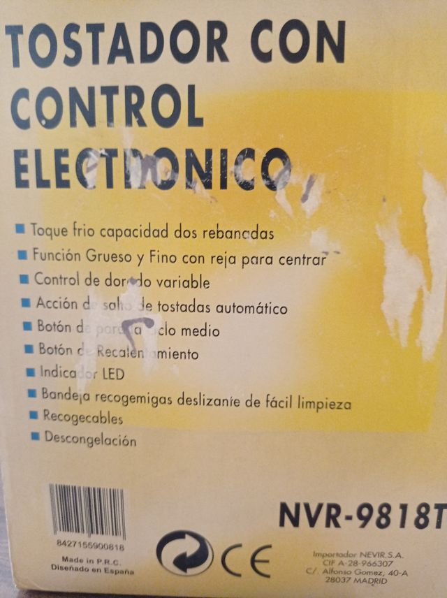TOSTADORA NEVIR