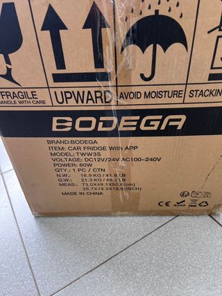 BODEGA 35L Nevera 12v Compresor, -20°C a 20°C,