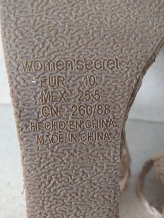Alpargata o Sandalia Women'secret súper nuevas. 