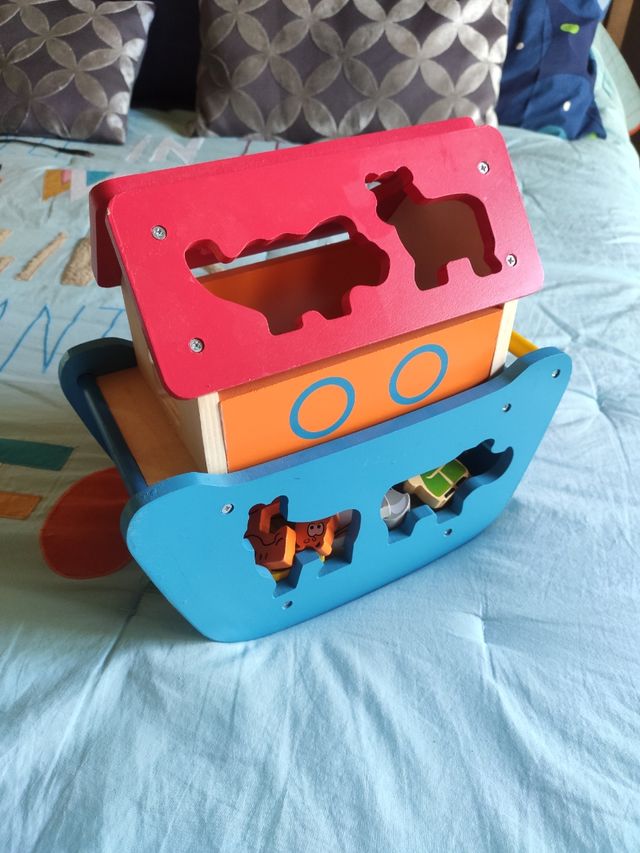 Juguete de madera/barco animales