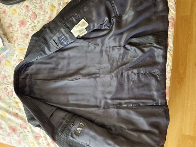 Traje Cortefiel azul oscuro talla 48