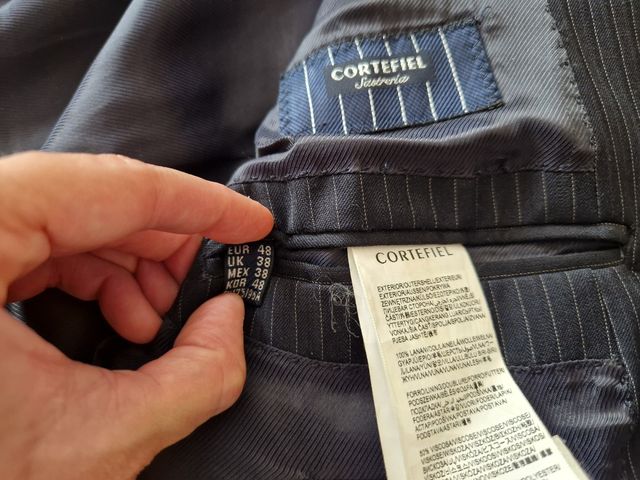 Traje Cortefiel azul oscuro talla 48