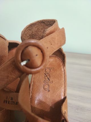 Sandalia cuero artesanas Goodyear bølo NY