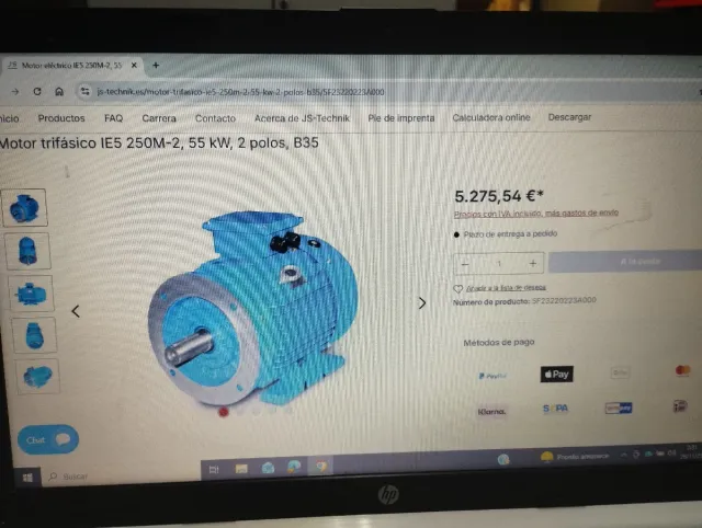 Motor eléctrico 55 KW